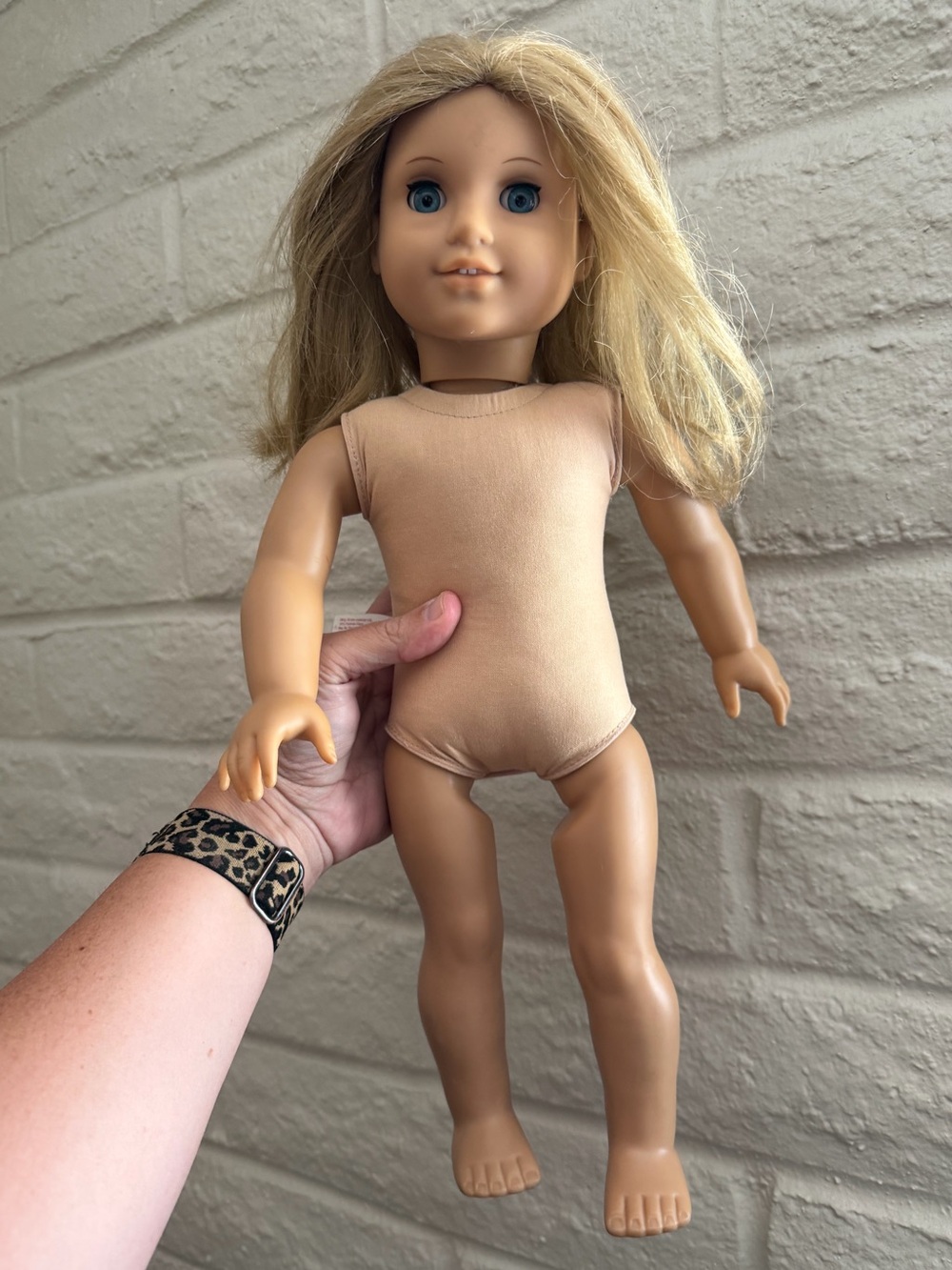 American Girl LLC Neck Stamp 18” Doll Blonde Blue
